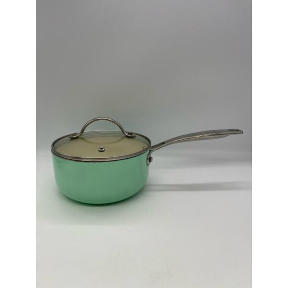 Masterclass Sauce Pot Aqua & White - Picture 1 of 4